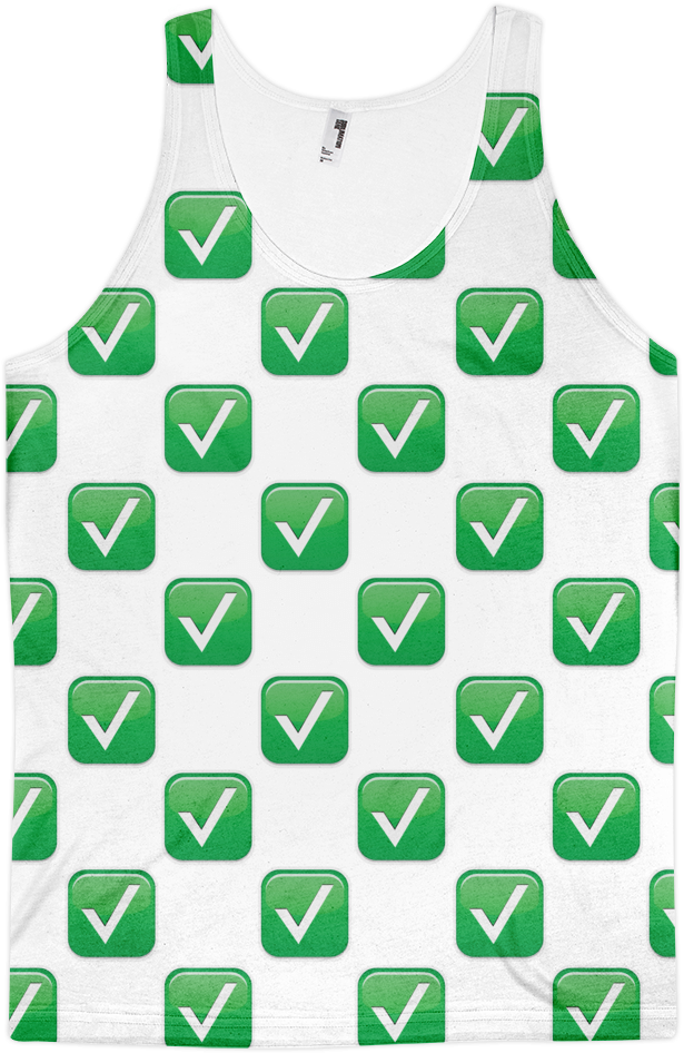 Download All Over Emoji Tank Top Mens Checkerboard Wallet Full Size