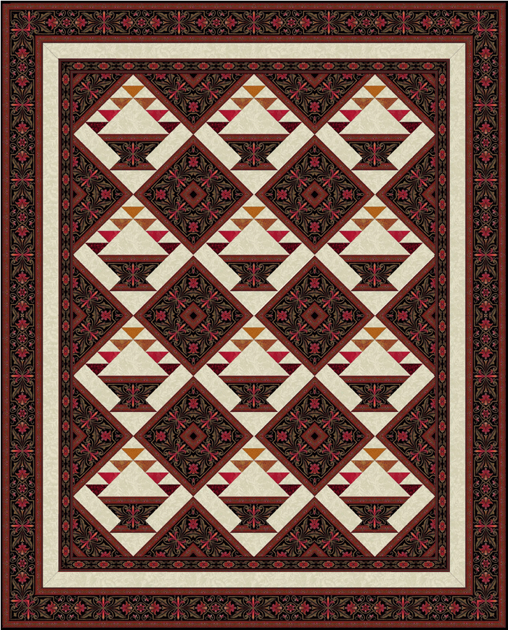 May Baskets Quilt Pattern - Quilt (900x900), Png Download