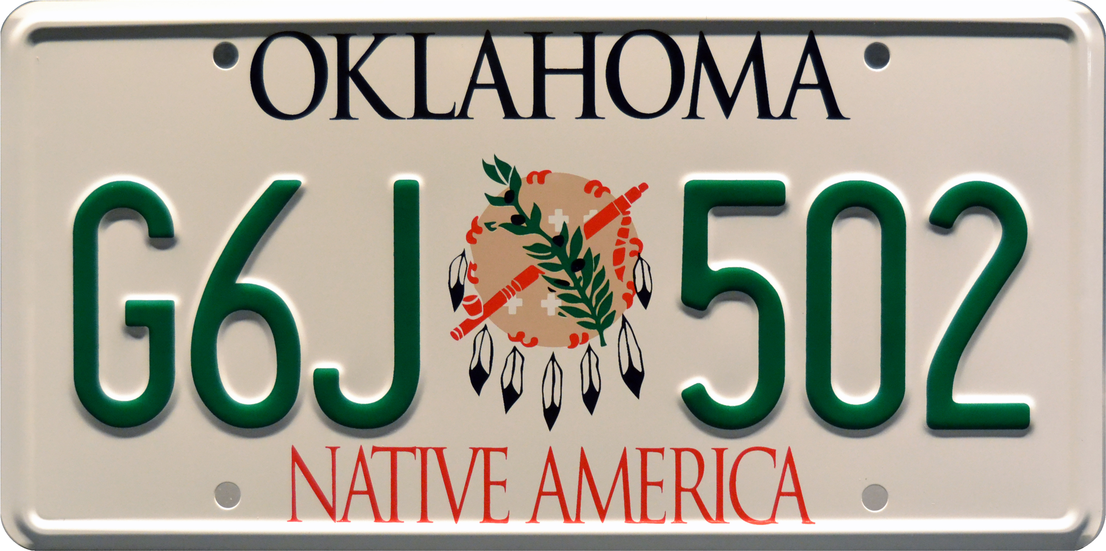 G6j 502 Prop Plate Movie Memorabilia From Twister Starring - Oklahoma License Plate Prop (4096x2341), Png Download