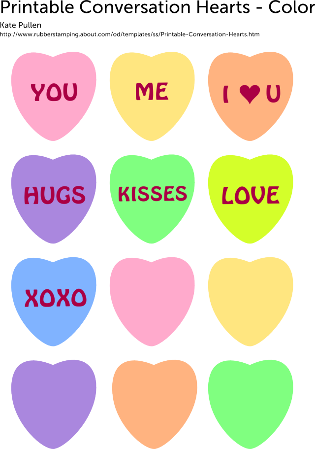 Conversation Heart Coloring Page Color Bros Clip Library - Love Heart Sweet Template (640x911), Png Download