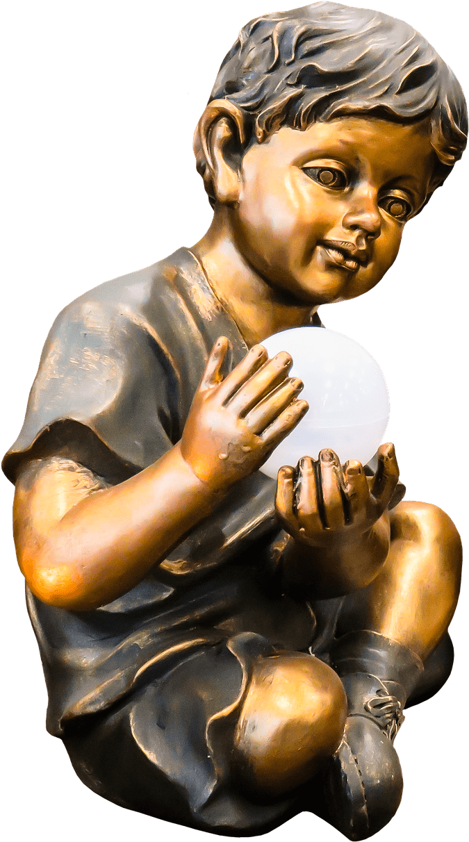 Child Figurine Lamp - Niño Estatua Png (1206x1280), Png Download