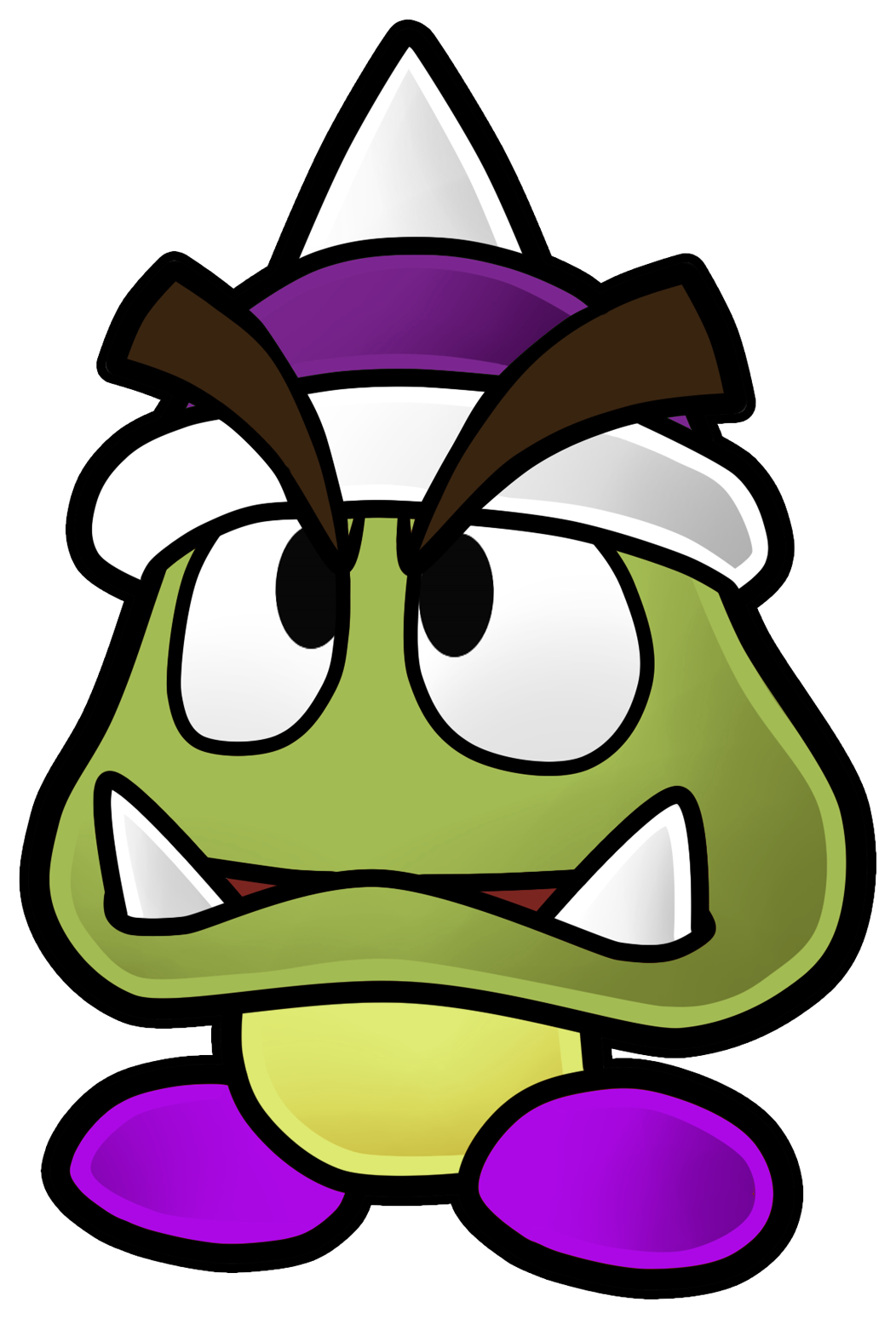 Hyperspiky Goomba Pmtab - Paper Mario Goomba (1052x1549), Png Download