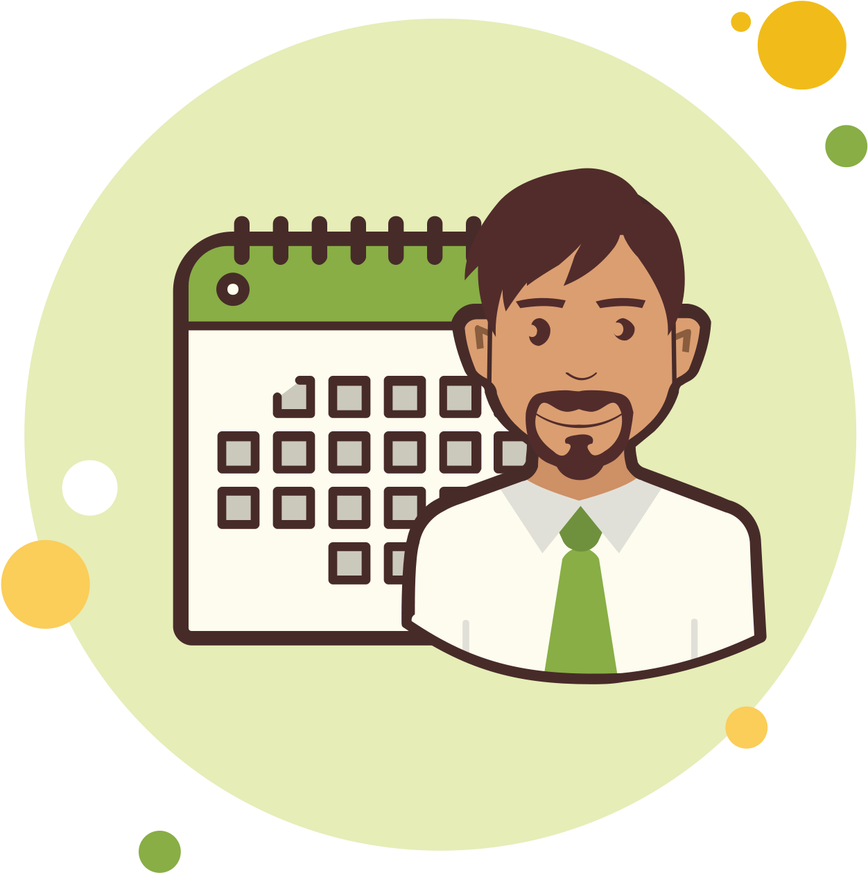 Man With A Calendar Icon - Icon (1600x1600), Png Download