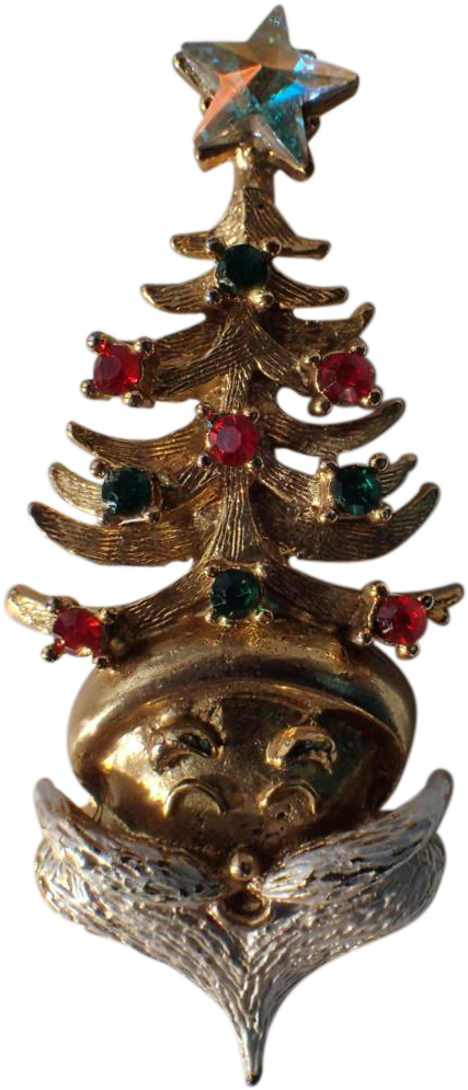 Rare Tancer Ii Santa Claus Head Christmas Tree Pin, - Christmas Ornament (994x994), Png Download