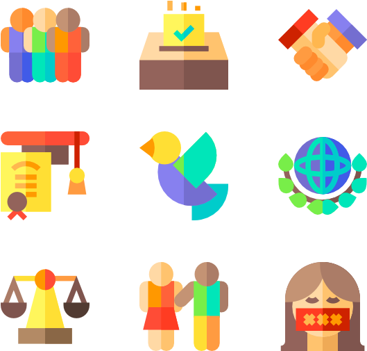 Peace & Human Rights (600x564), Png Download