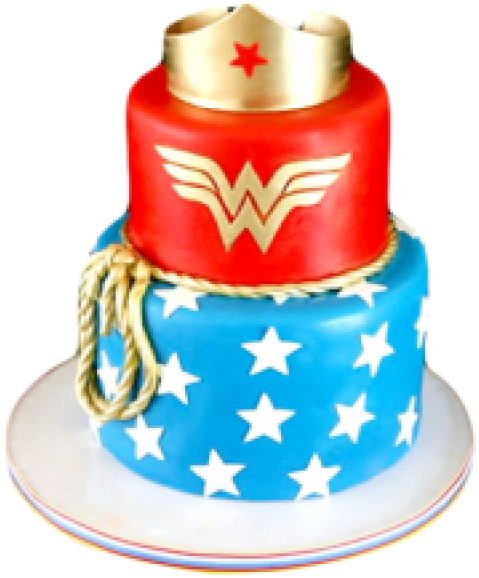 Wonder Woman Colours Tier Crown - Wonder Woman Cake Png (600x611), Png Download