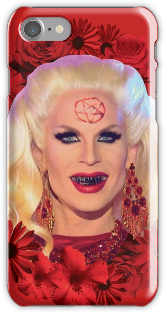 Satanic Katya Zamolodchikova With Flowers - Redbubble But Your Dad Just Calls Me Katya - Rupaul's (750x1000), Png Download