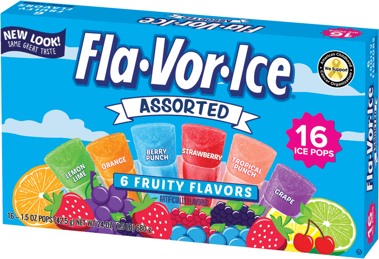 5oz Assorted Freezer Pops - Flavor Ice Pops Flavors (750x511), Png Download