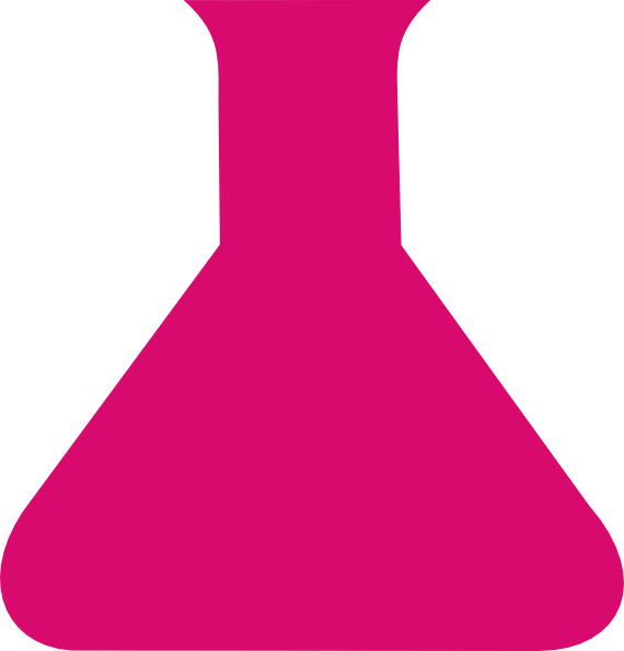 Science Beaker Pink Png (570x595), Png Download