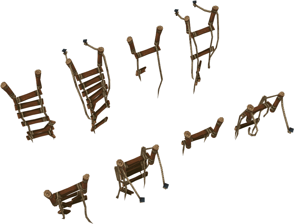 Download Rope Bridge Set Low Poly Rope Bridge Full Size PNG Image PNGkit