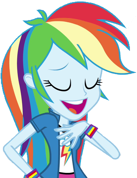 Fella, Bracelet, Equestria Girls, Eyes Closed, Female, - Rainbow Dash (544x707), Png Download
