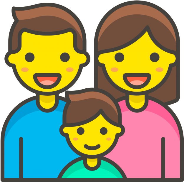 Family Man Woman Boy Emoji - Familia Icono (866x650), Png Download