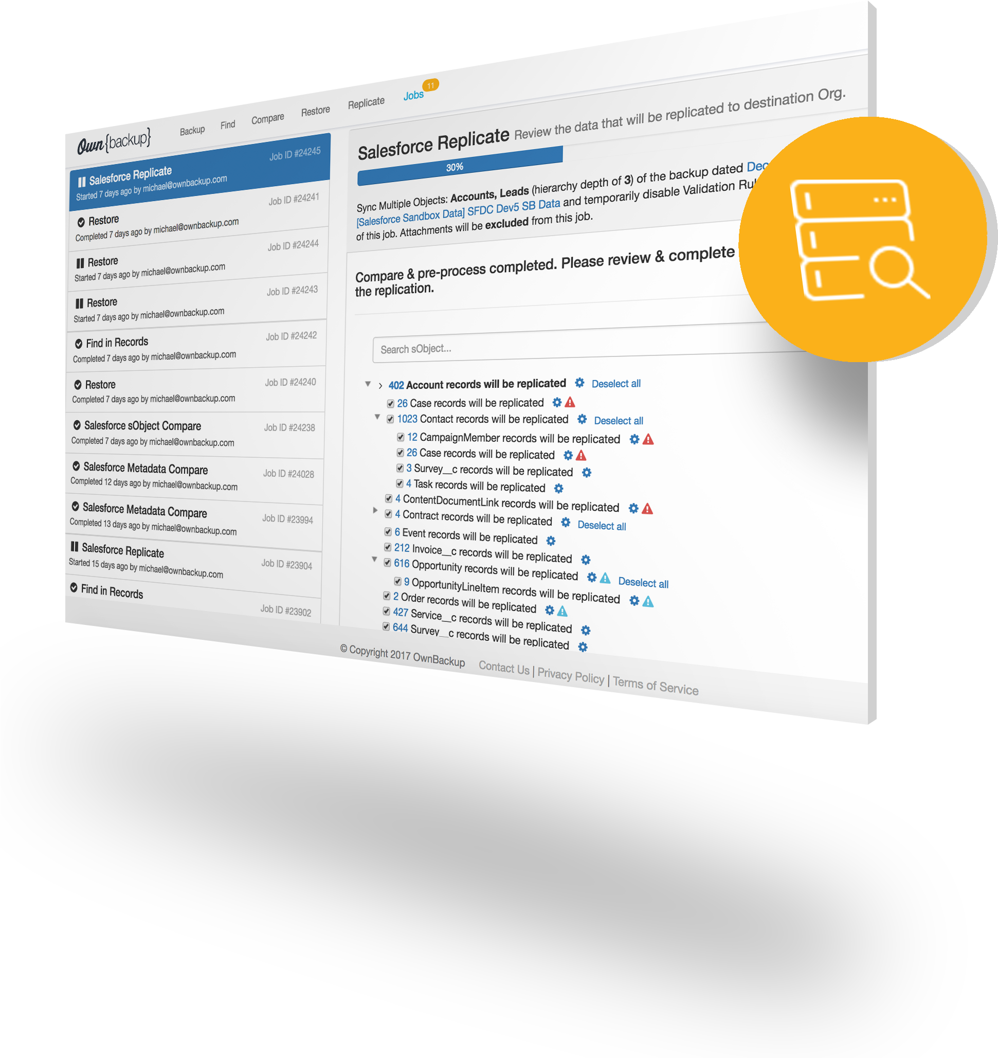 Large Data Set Replication - Ownbackup Ltd (2005x2101), Png Download