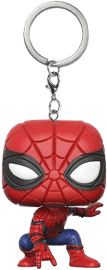 Spider-man Homecoming Pop Figure Keychain - Pocket Pop Spiderman (555x555), Png Download