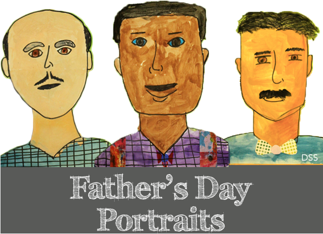 Father's Day Portraits Art Project - Grade 4 Father's Day Craft (650x480), Png Download