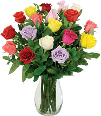 We Have A Wonderful Variety Of Fresh Flowers And Plants - Bouquet Of Different Colored Roses (440x496), Png Download