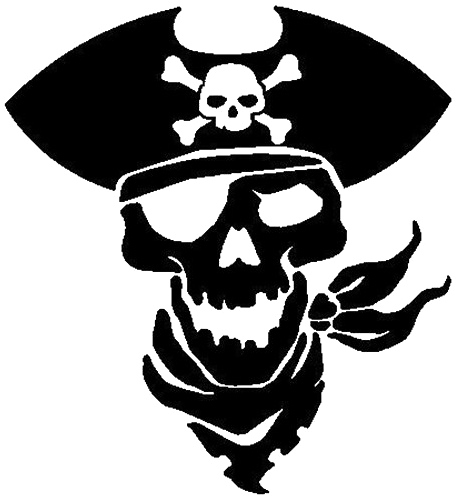 Pirate Skull Png Background Image - Pirate Decal (500x500), Png Download
