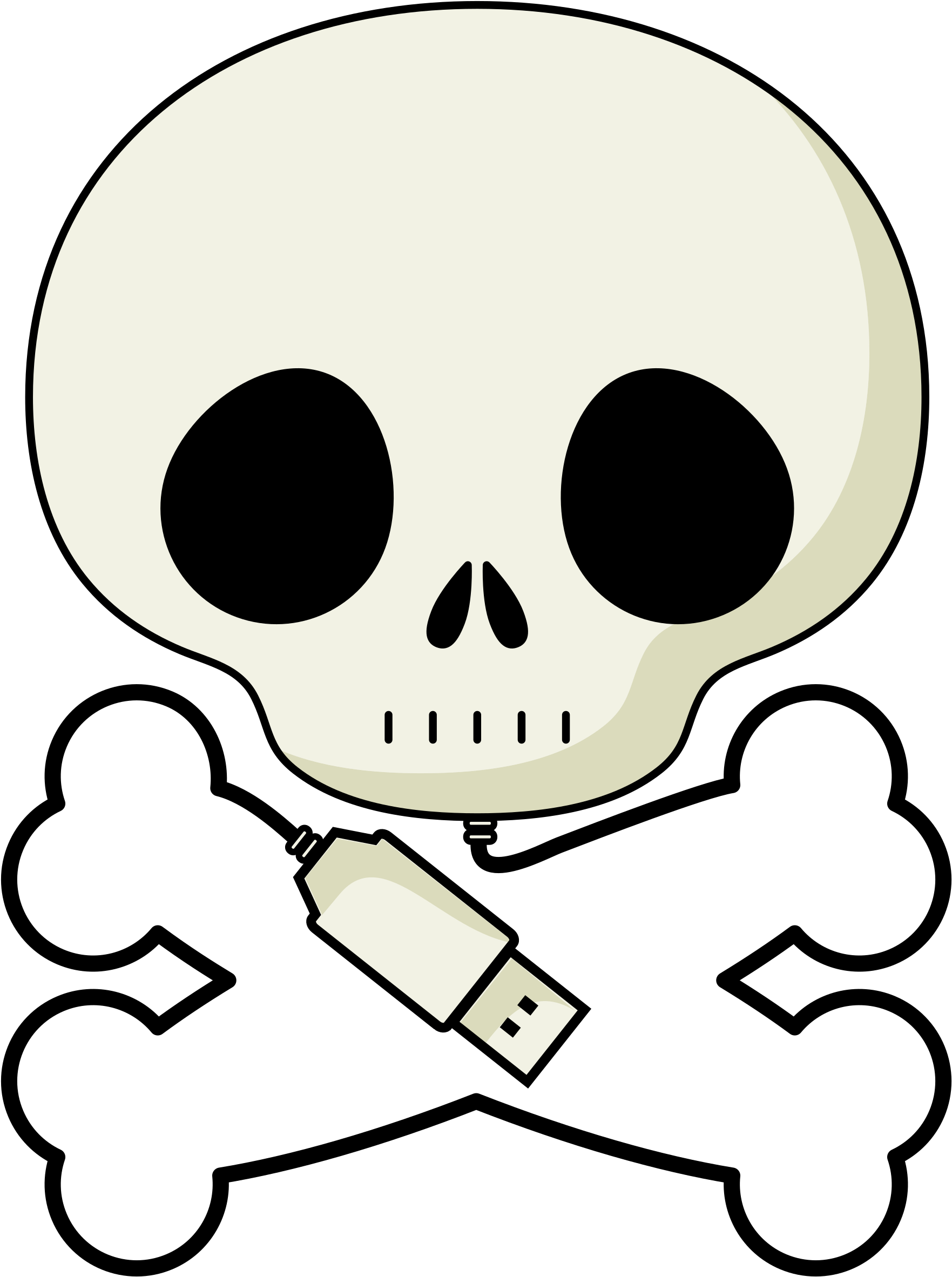 Pirate Skull Png - Chibi Skull And Crossbones (600x800), Png Download