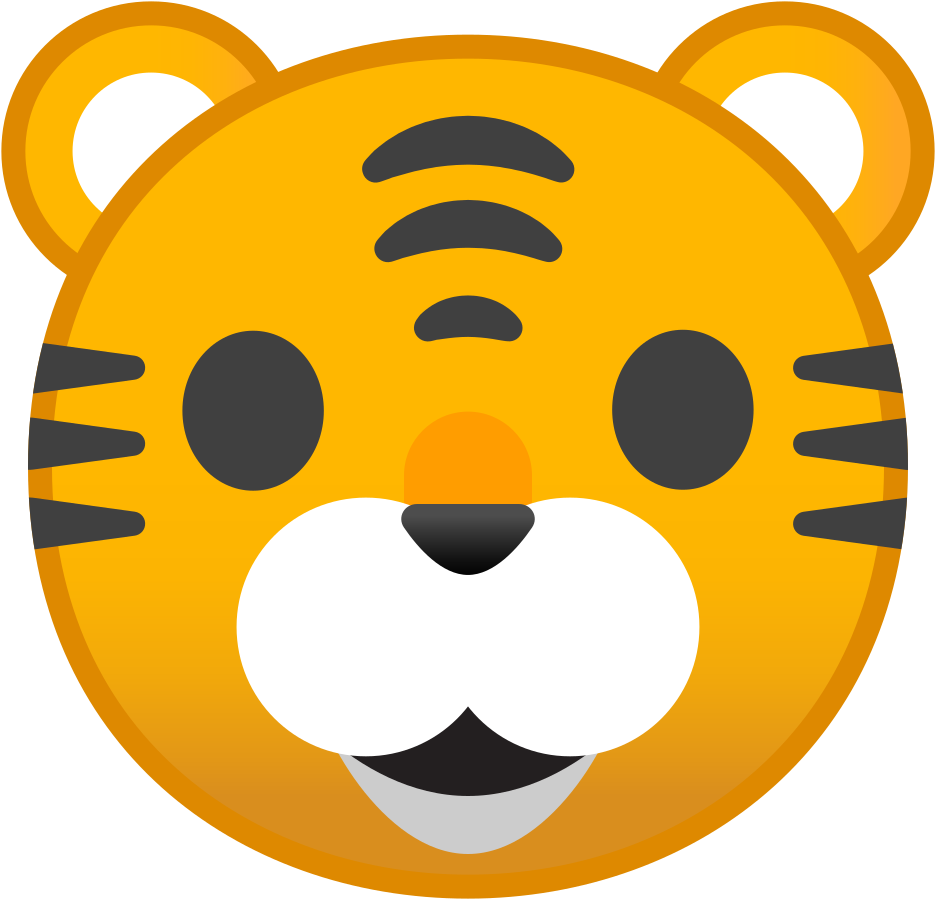 Download Svg Download Png - Tiger Emoji (1024x1024), Png Download