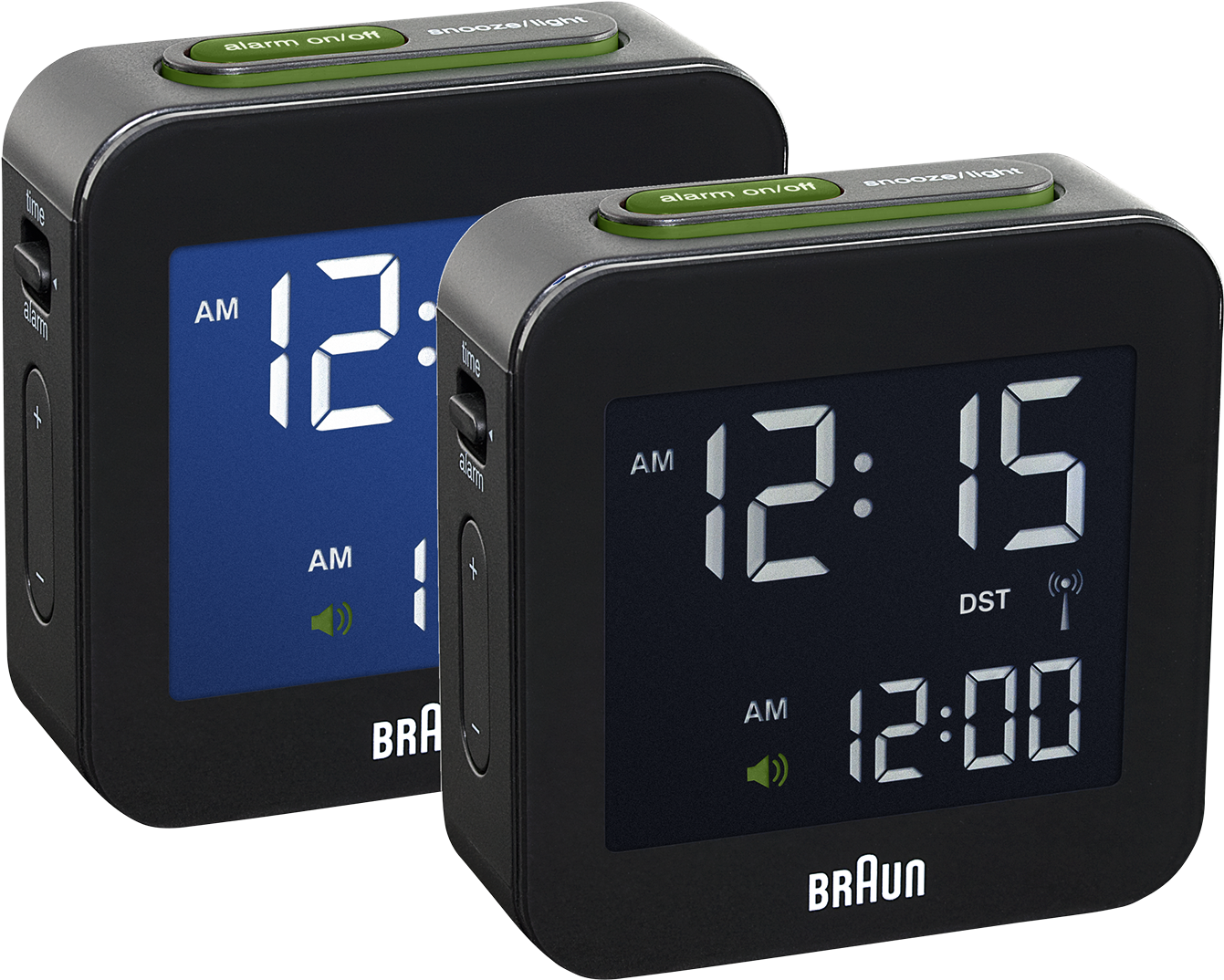 Braun Bnc 008 Radio Controlled Travel Alarm Clock Black (1500x1500), Png Download