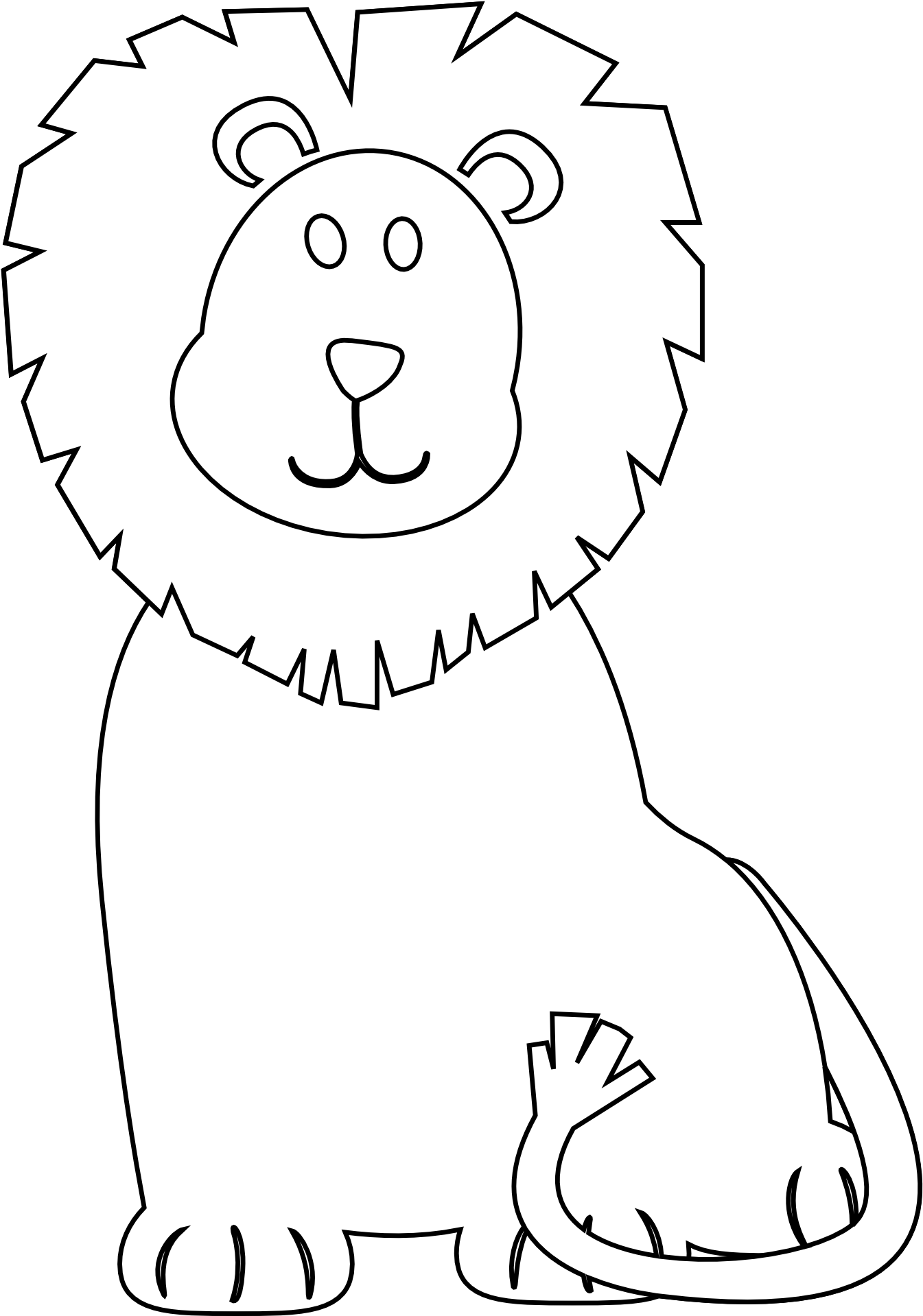 Lion Clipart Black And White - Clip Art (1969x1969), Png Download