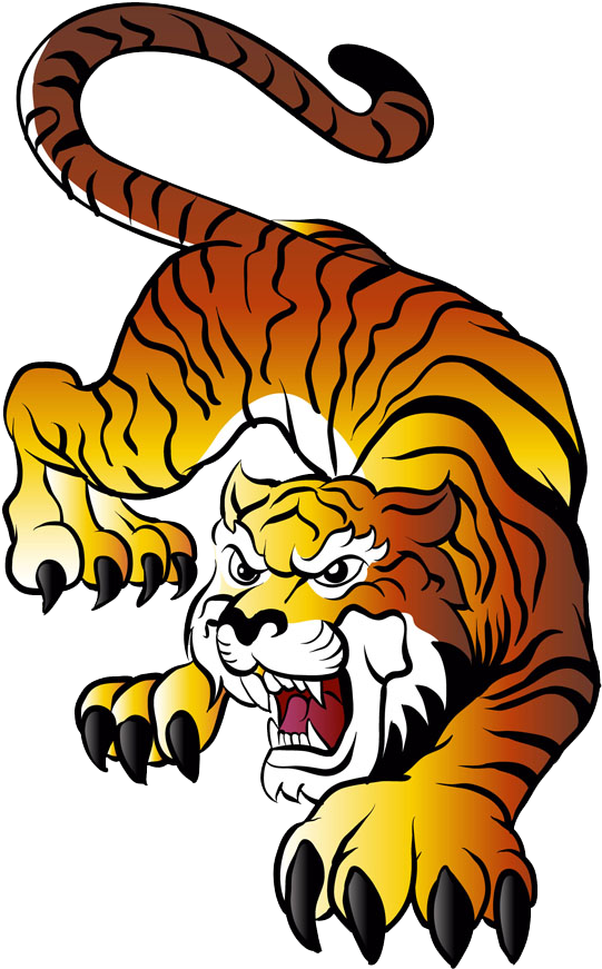 Graphic Black And White Download Drawing Tiger Creative - Japanese Tiger Vector (1000x1000), Png Download