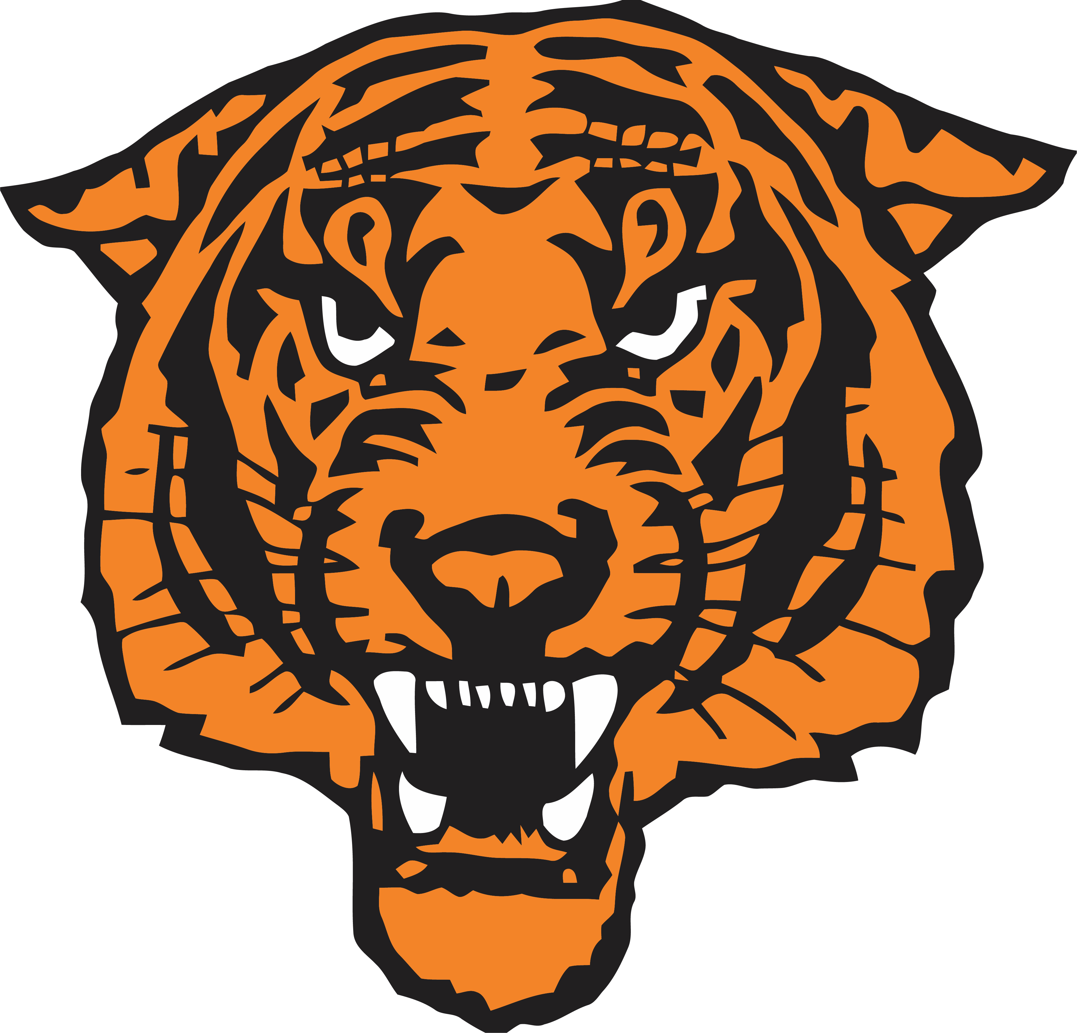 Wild Face Tiger Clipart Png Image Www - Iphone Case - Custom Logo (3760x3605), Png Download
