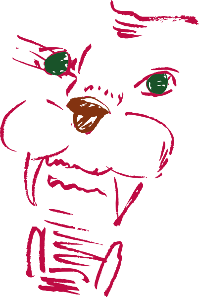 Original Png Clip Art File Tiger Face Outline Svg Images (402x598), Png Download