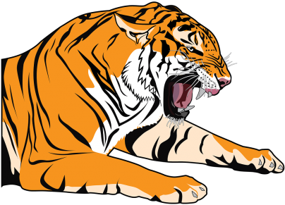 Comic Cartoon Shirt Tiger Lion Wildcat Animal (500x353), Png Download