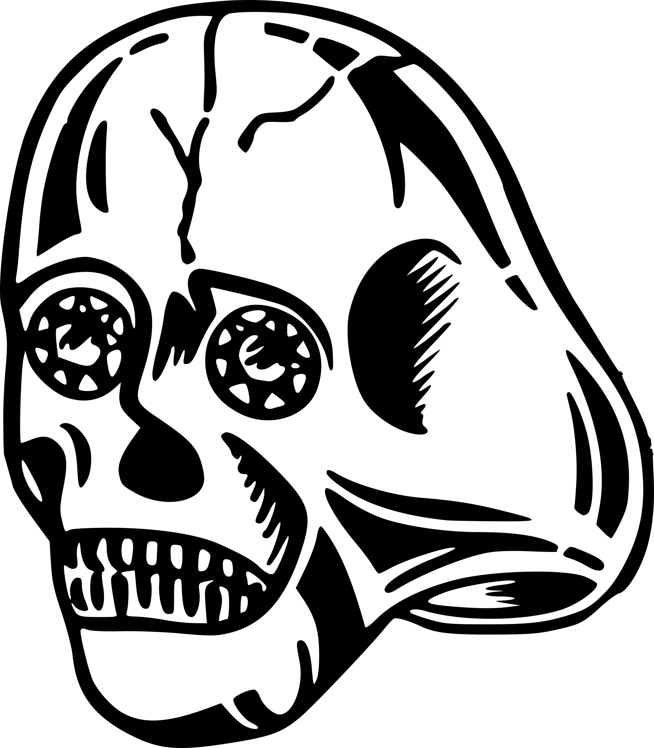 See Here Skull Clipart Transparent Background - Lucky Skull Ring (2098x2400), Png Download