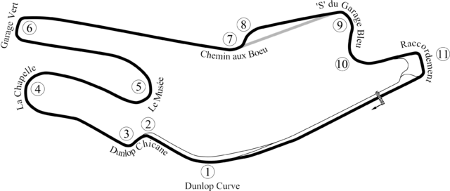 Bugatti Circuit - Mans Circuit (640x272), Png Download