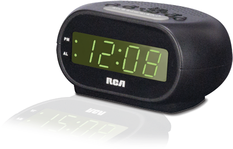 Alarm Clock - Rca Rcd10 Alarm Clock With 0.7" Lcd Display, Green (500x500), Png Download