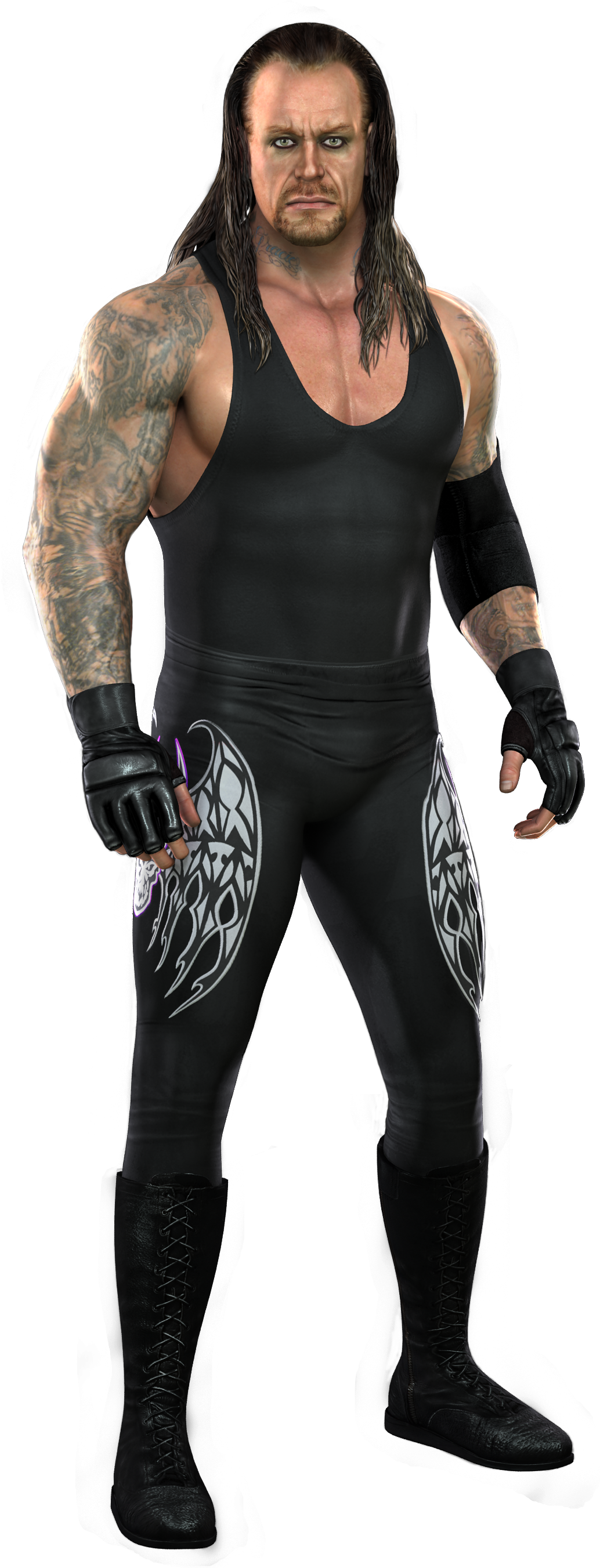 Undertaker Svr2011 Render - Undertaker Wwe Full Body (1375x2750), Png Download