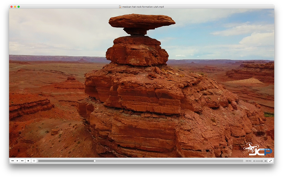 Mexican Hat Teetering Rock Formation In Utah Drone (1000x629), Png Download