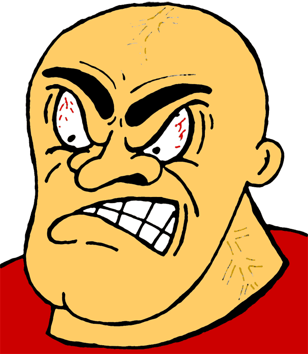 Angry Tiger Face Clip Art - Angry Clip Art Png (600x690), Png Download
