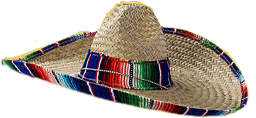 Sombrero With Serape Band (520x240), Png Download