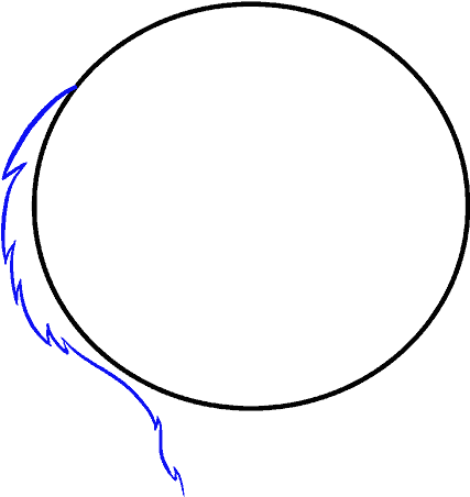 How To Draw Tiger Face - Circle (678x600), Png Download