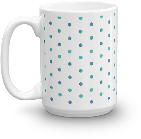 Watercolor Polka Dot Mug - Super Sayian Coffee Vegeta Mug (600x600), Png Download