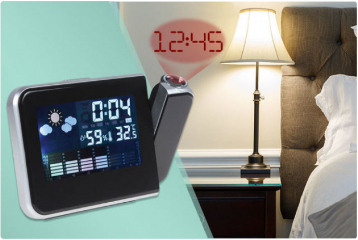 Sentik Projection Clock - Projection Alarm Clock With (700x700), Png Download