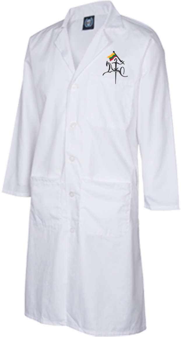 Vytis W/ Flag Guys/gals 43 Inch Long Lab Coat - White Coat (1155x1155), Png Download