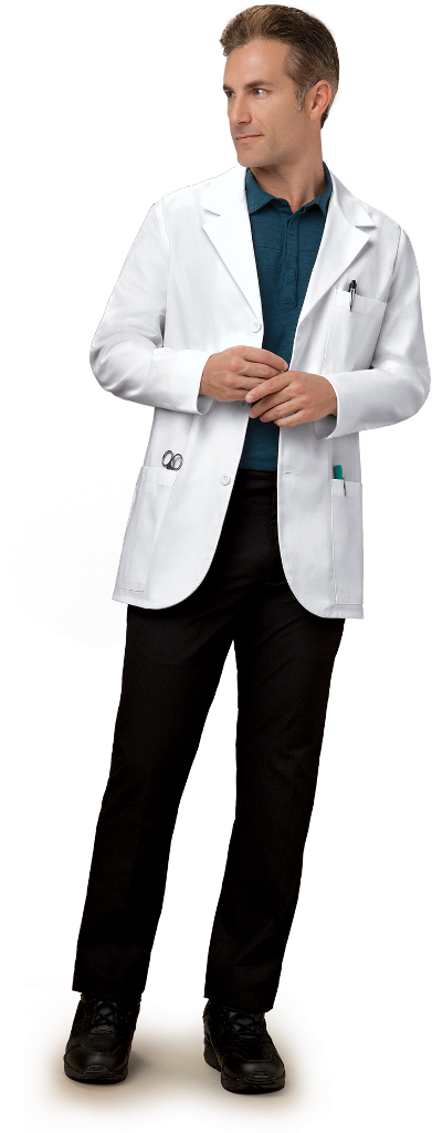 Mgh 1811 Cherokee Men's 31" Consultation Lab Coat - White Coat (751x1126), Png Download