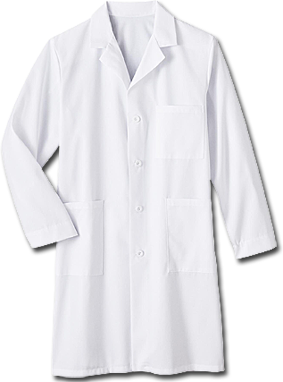 Lab Coat, Meta Unisex, - Lab Coat On Blank Background (414x558), Png Download