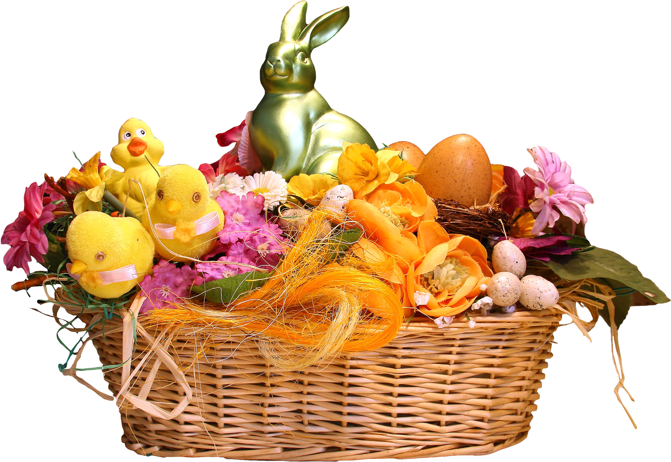 Easter Basket Png Transparent Image - Easter Basket Transparent Png (1400x995), Png Download