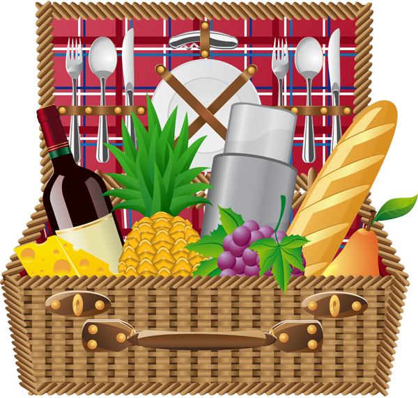 Web Design Development Summer Clip Art And - Picnic Basket Transparent Background (600x572), Png Download