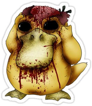 Cool, Creepy, And Duck Image - Zombie Pokemon (375x360), Png Download