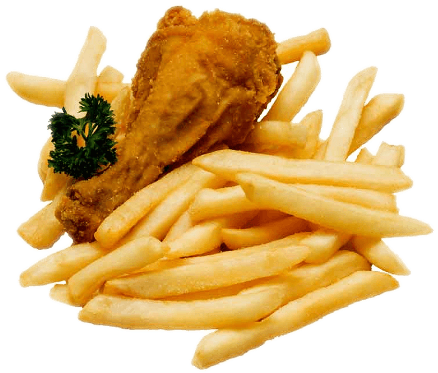 Potato Chips Png - Fried Chicken And Chips (1000x1000), Png Download
