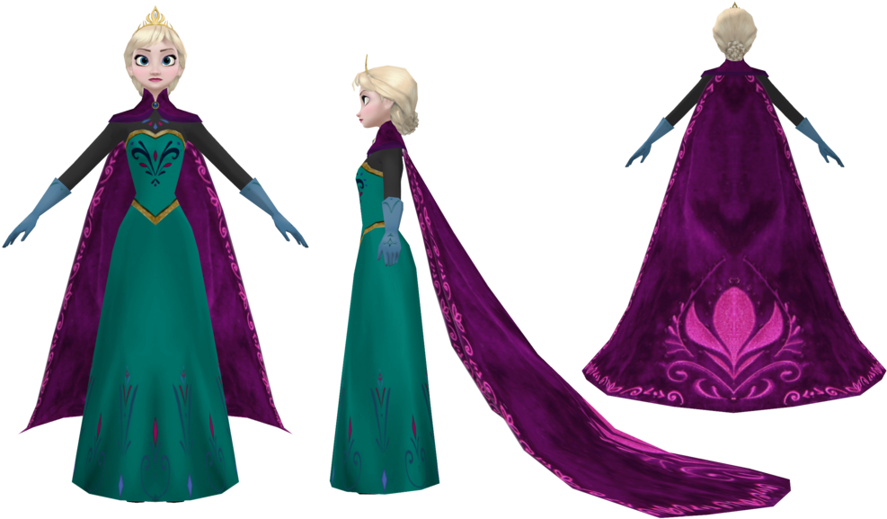 Frozen Clipart Coronation - Mmd Elsa (1024x576), Png Download