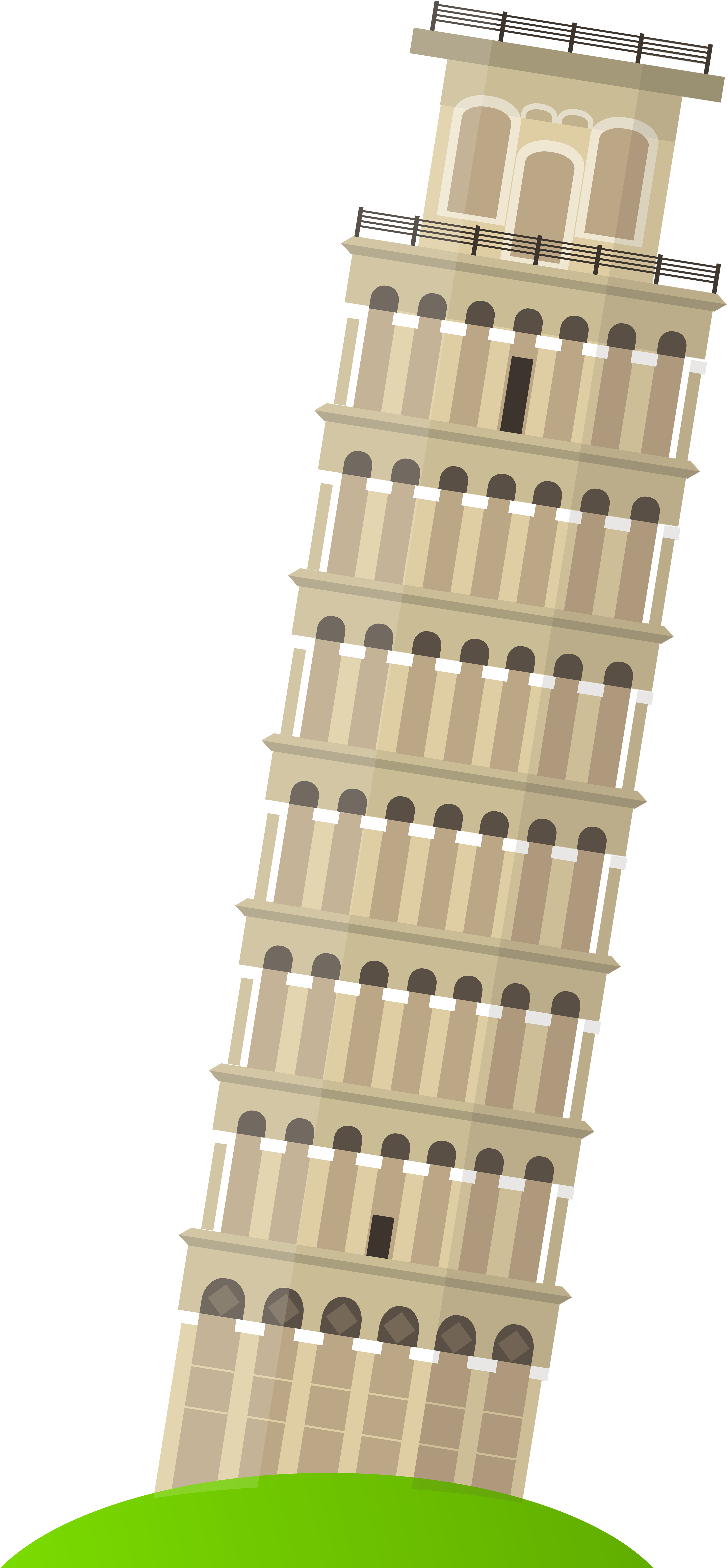 Leaning Tower Of Pisa Png Clip Art - Leaning Tower Of Pisa Png (3906x8000), Png Download