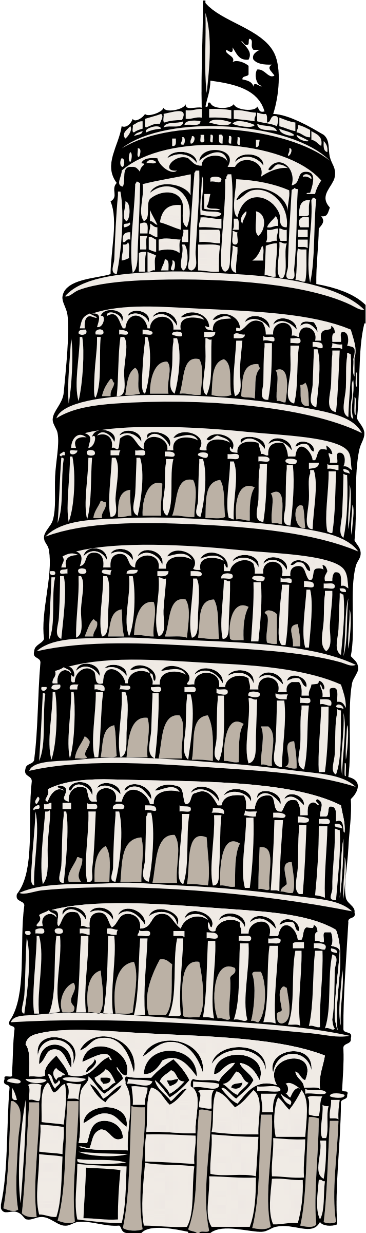 1 - Leaning Tower Of Pisa Pdf (237x800), Png Download