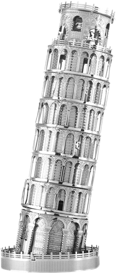 Metal Earth Iconx Leaning Tower Of Pisa - Pisa Tower Metal Model (269x600), Png Download